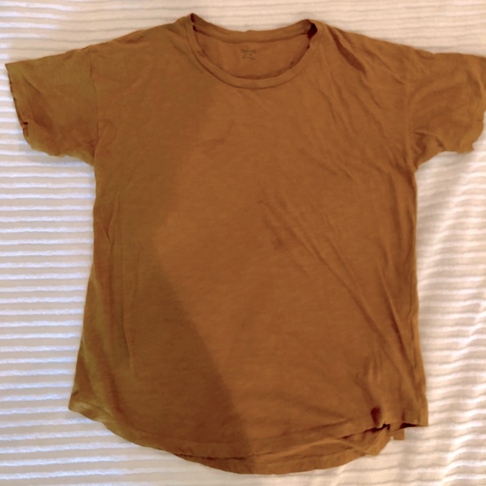 Madewell Whisper Cotton Crewneck Tee in Egyptian Gold - Picture 1 of 4